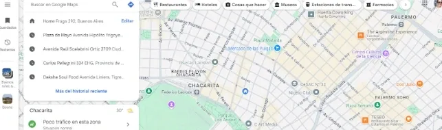 Google Maps en el computador