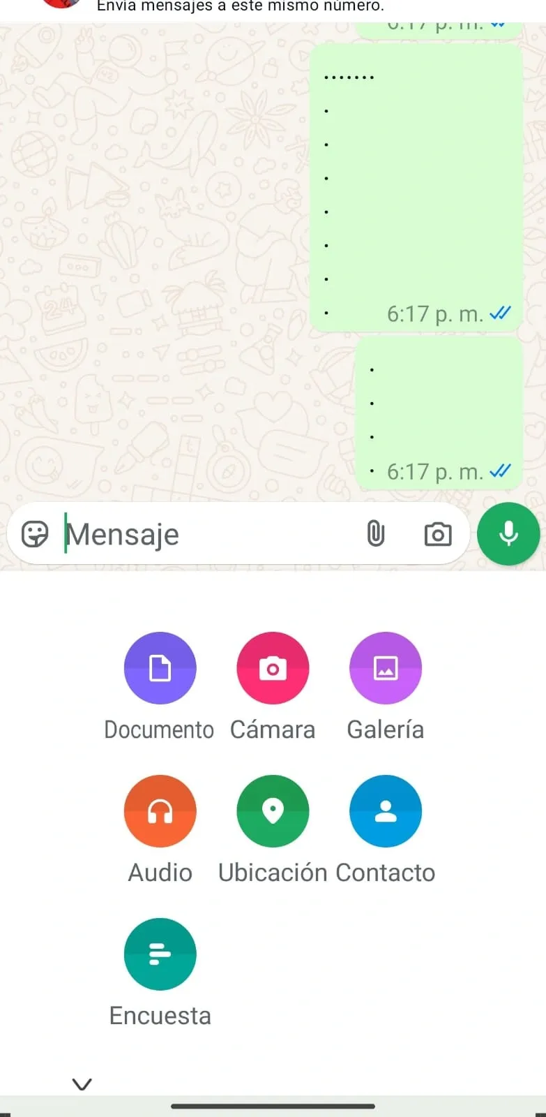 Imagen de chat de WhatsApp para envio de ubicación