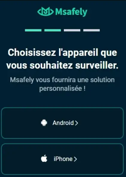 Choissiez l’appareil que vous souhaitez surveiller