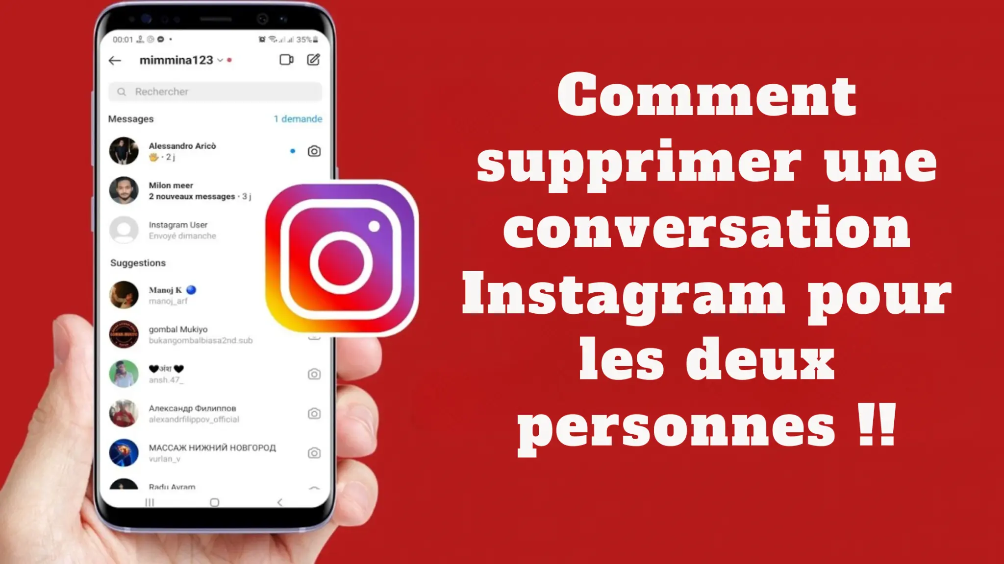 Comment supprimer une conversation Instagram pour les deux personnes