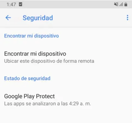 Pantalla de Google en rastreo de celular por Gmail