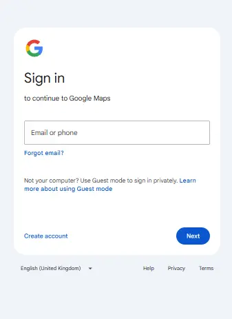 Connectez-vous au compte Google