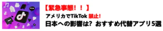 メリカでTikTok禁止！日本への影響は?