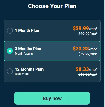 Msafely's price plan page.