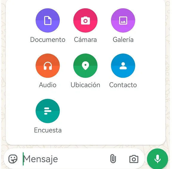 Pantalla de Ubicación en WhatsApp.