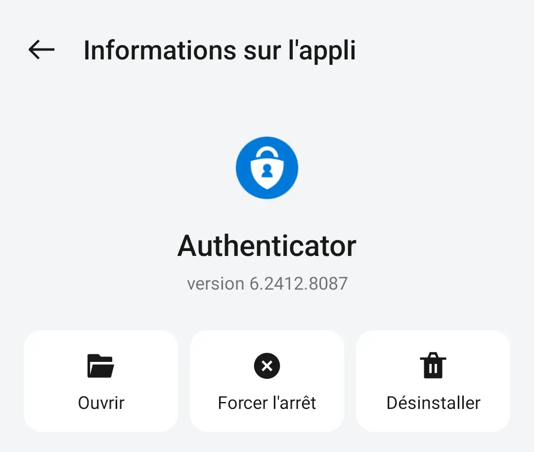 Désinstaller une application