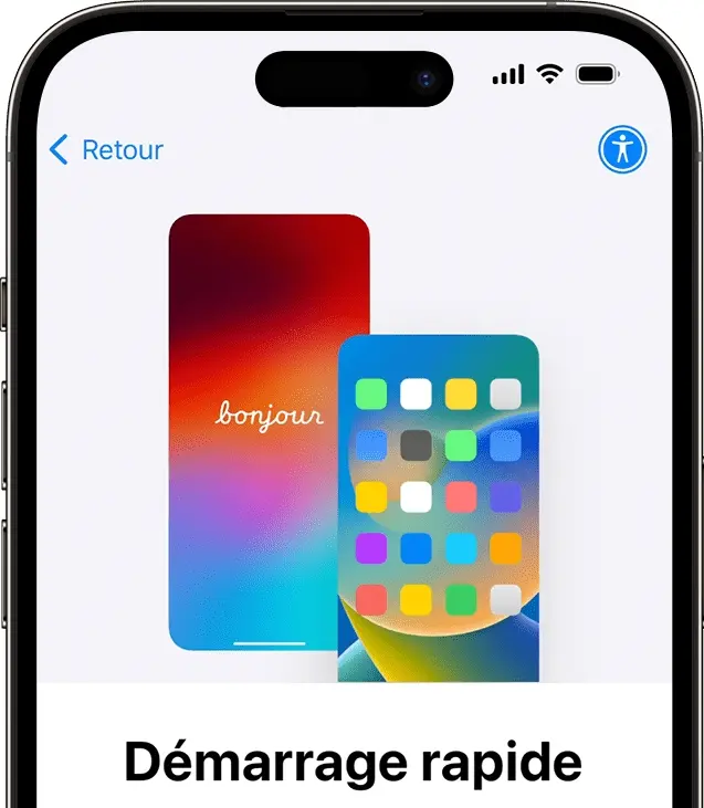 Cloner iPhone avec démarrage rapide