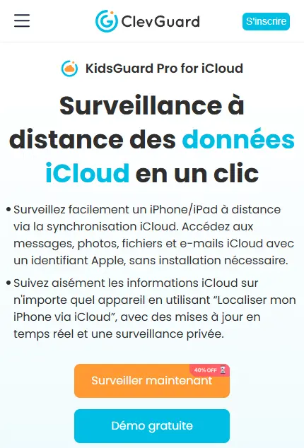 KidsGuard Pro pour iCloud