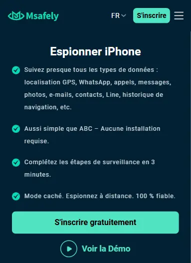 Msafely - logiciel espion iPhone