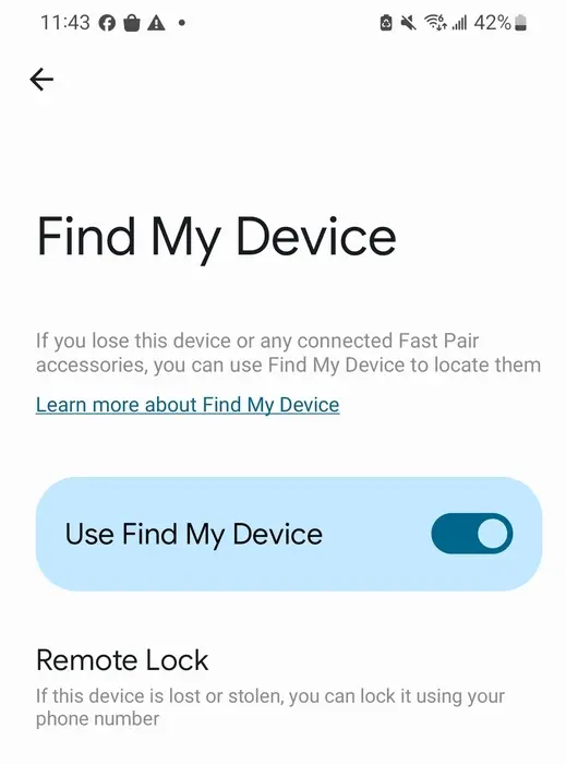 Find My Device.