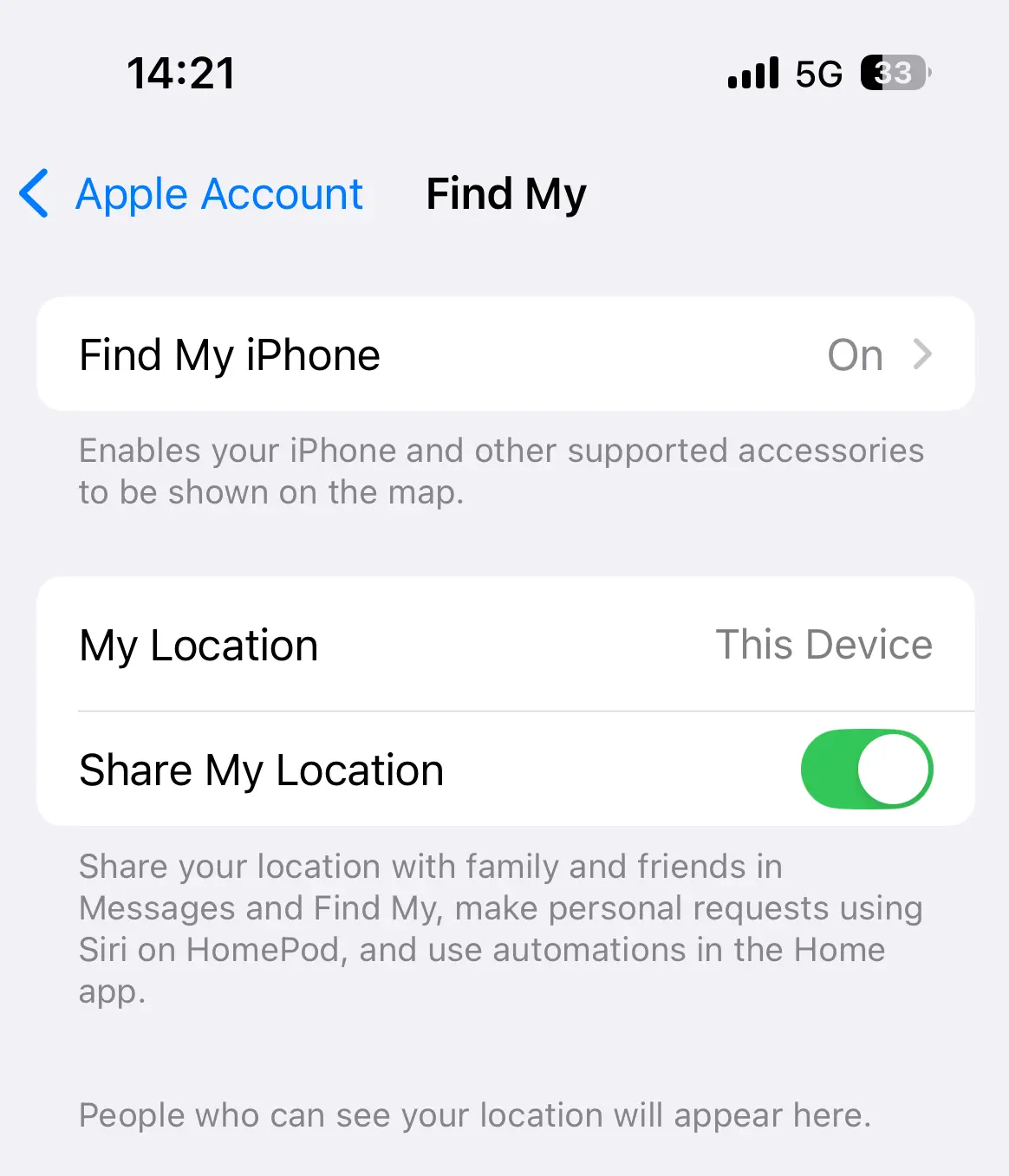 Enable Share My Location.