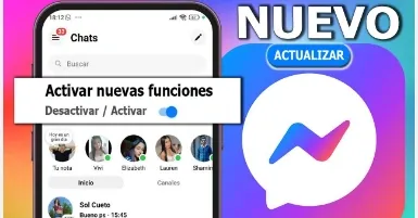    Pantalla de Messenger.       