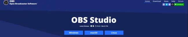 ビリビリの録画ソフトウェア：obs_