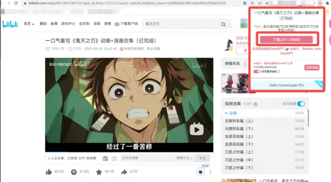 動画をダウンロードする