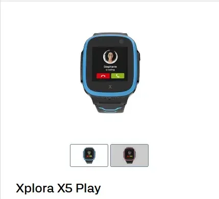 Xplora X5 Play homepage screenshot.