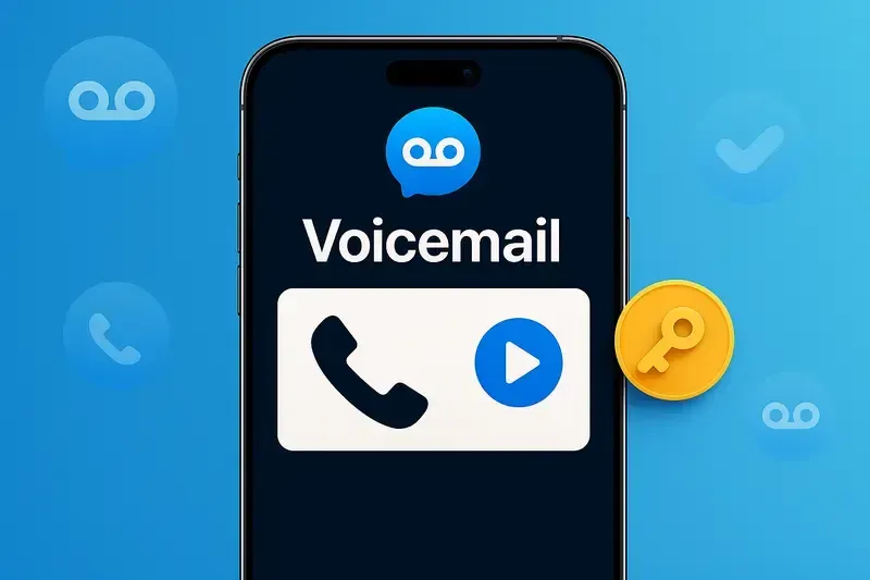 Check voicemail from another phone.