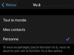 désactiver le statut 