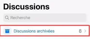 Où vont les discussions archivées WhatsApp