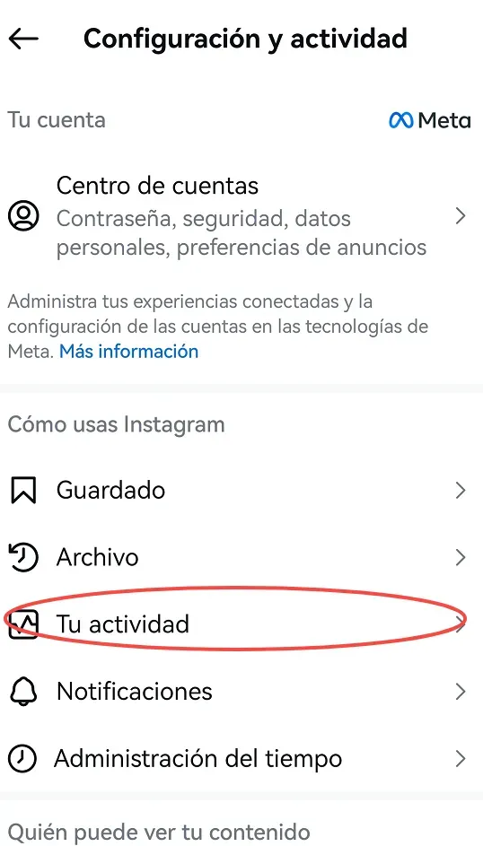 Tu actividad.