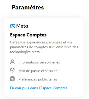 Espace Comptes Instagram