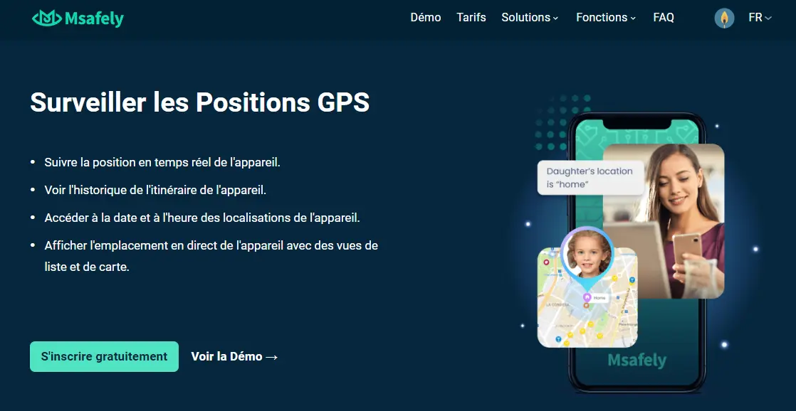 application de suivi - Msafely