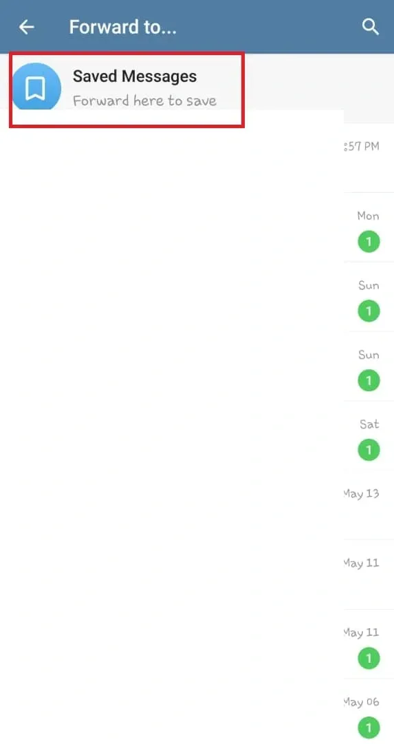 Saved messages.