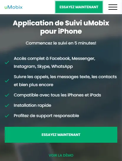 Application de suivi uMobix pour iPhone