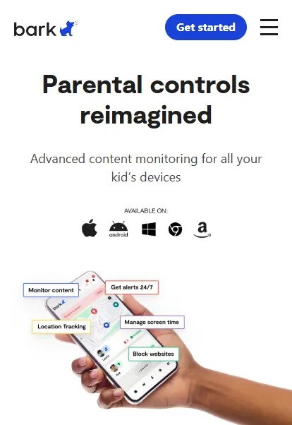 Application de contrôle parental - Bark
