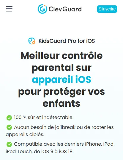 meilleur contrôle parental pour iPhone - KidsGuard Pro