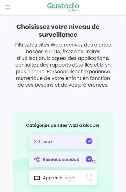 meilleur contrôle parental pour iPhone - Qustodio