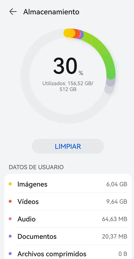 almacenamiento