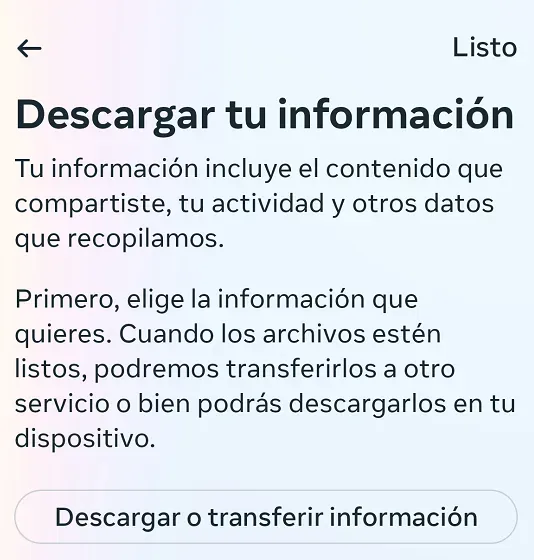 descargar informacion en instagram
