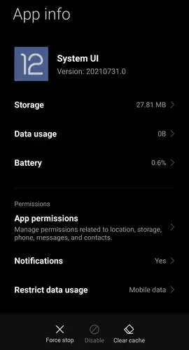 System UI Android