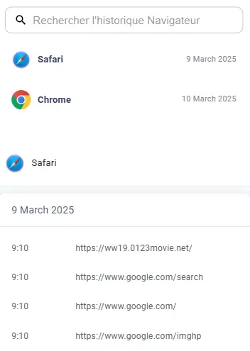Voir l’historique de la navigation privée avec Msafely