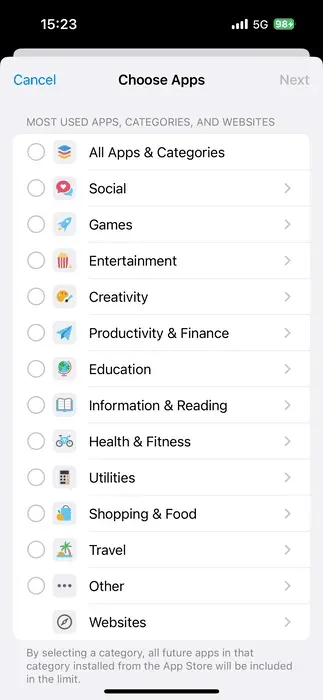 Set App Limits.